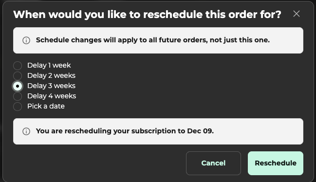 Edit your next Auto-Delivery date