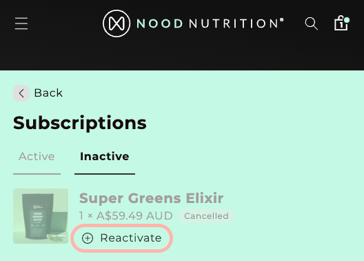 Reactivate your Auto-Delivery