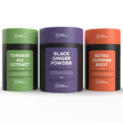 The Super Stack product bundle with Powder front view - Nood Nutrition