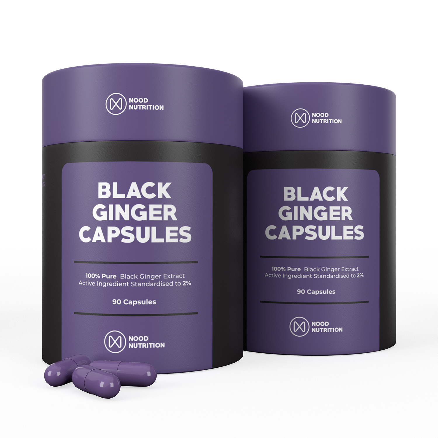 Nood Nutrition - Black Ginger Capsules - 2 Tubs