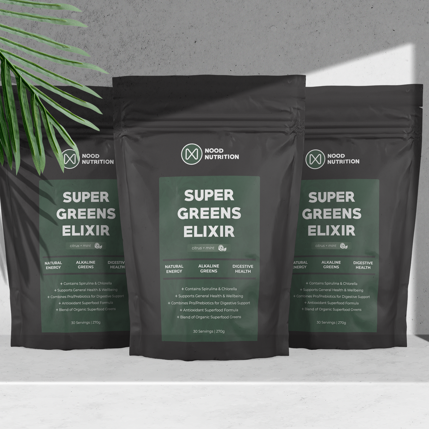 Super Greens Elixir - Greens Powder Buy 3 Save 10% - Nood Nutrition