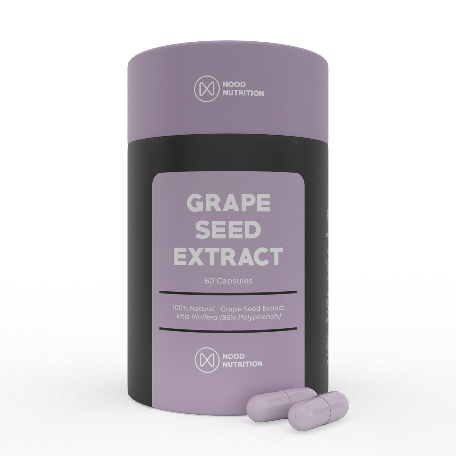 Grape Seed Extract | Single Tub | Nood Nutrition - front view close up transparent background