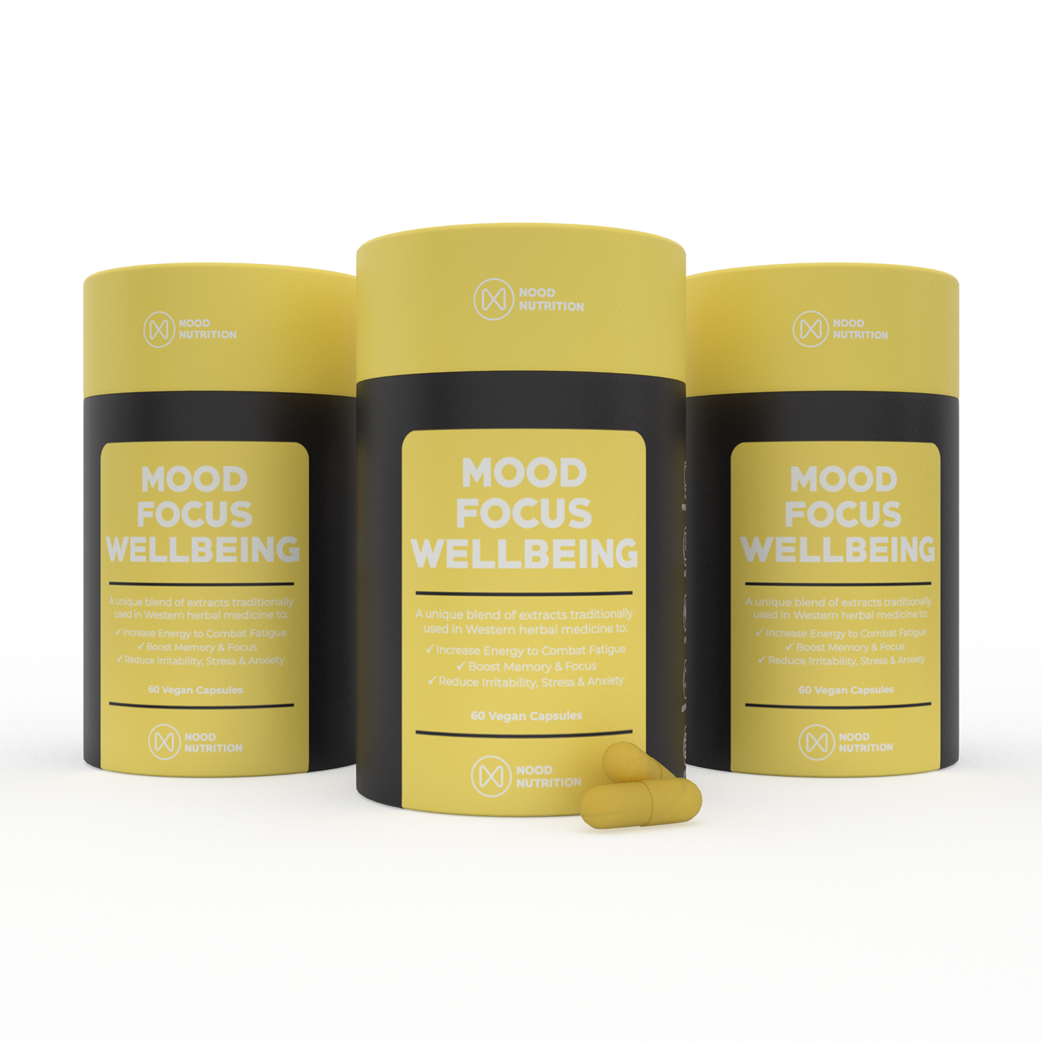Mood Focus + Wellbeing | 3 Tub Bundle | Nood Nutrition