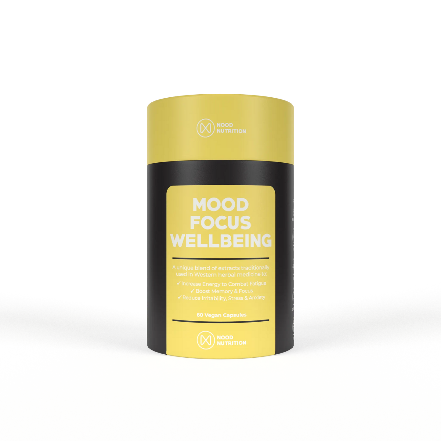 Mood, Focus & Wellbeing Supplement Front | Nood Nutrition