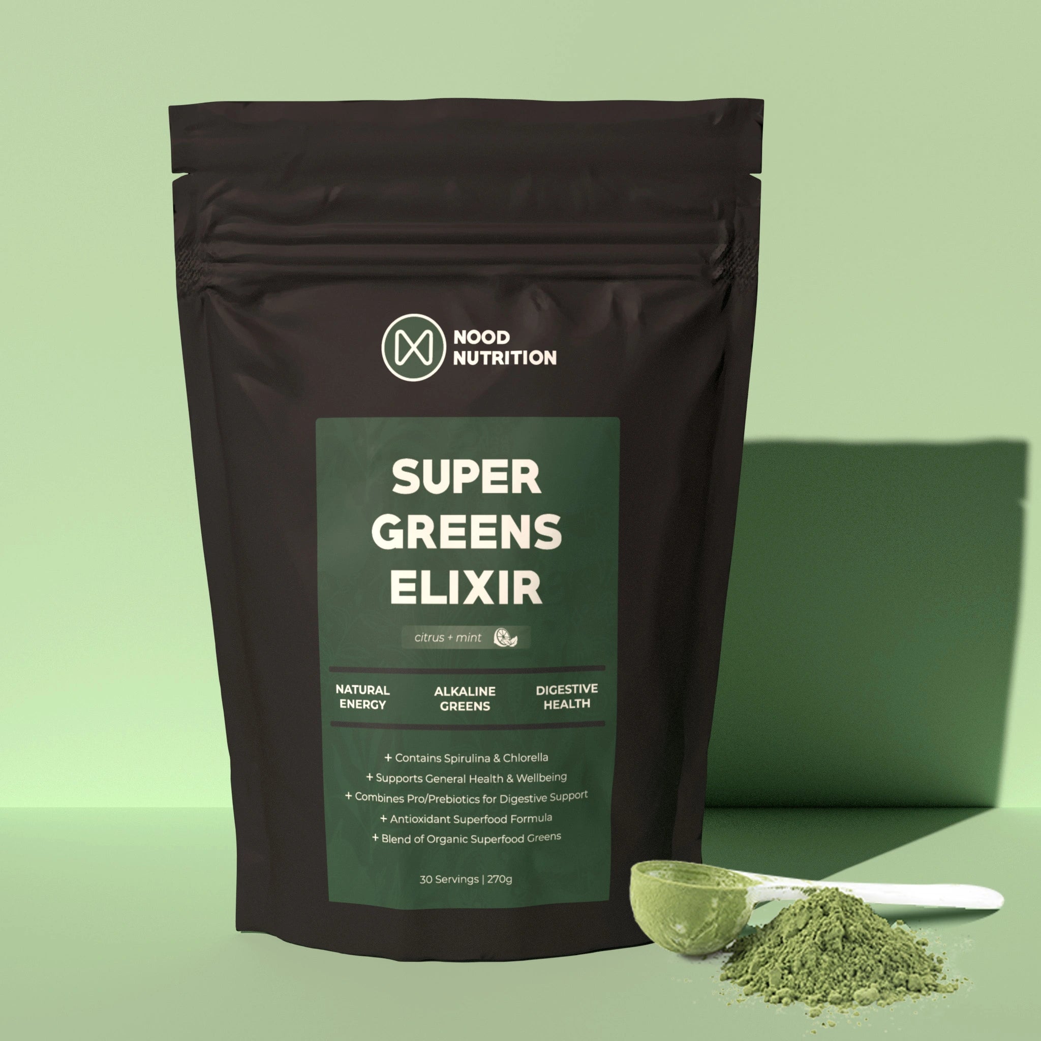 Super Greens Elixir | 270g Powder | Nood Nutrition – Nood Nutrition®