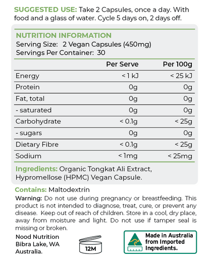 Tongkat Ali Extract - Nood Nutrition®