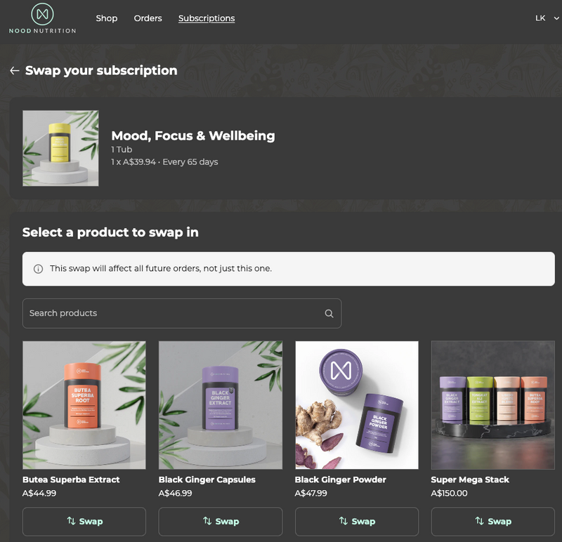 Swap your Auto-Delivery product